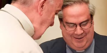 Ángel Rossi junto al papa Francisco.