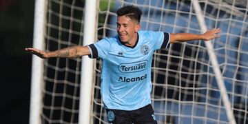 Mariano Miño, el autor del primer gol de Belgrano.