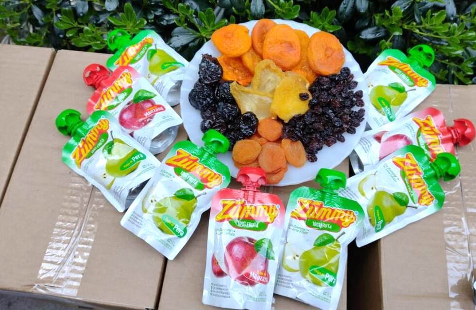 Del Sur a todo Mendoza: fruta seca y jugos con pulpa natural integran la dieta saludable de los niños