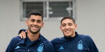 Cuti Romero y Nahuel Molina.