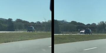 Un conductor condujo por varios metros en contramano en la ruta C-45 en Córdoba. (Captura La Voz)