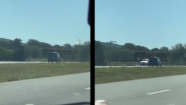 Un conductor condujo por varios metros en contramano en la ruta C-45 en Córdoba. (Captura La Voz)