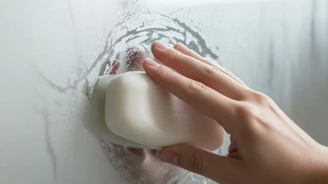 No lo sabías: el motivo por el cual se frota el jabón en el espejo y no por limpieza