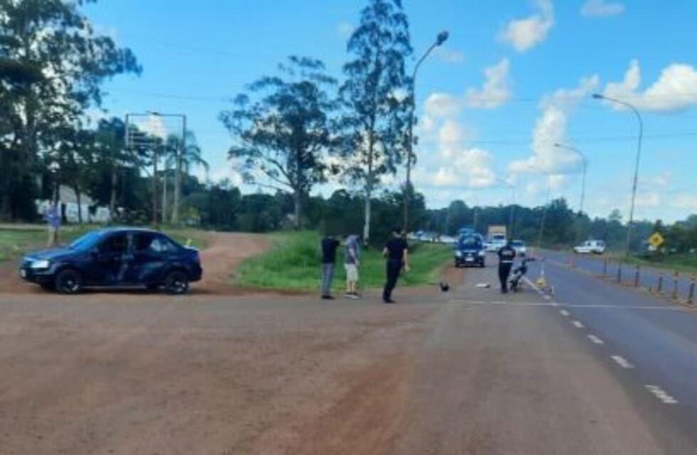 Oberá: accidente vial sobre Ruta N°14 dejó a una persona herida