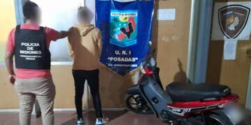 Terminó detenido tras quedar filmado cuando robaba motovehículos.