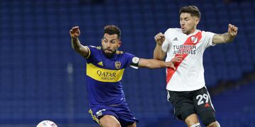 El Superclásico entre Boca y River en La Bombonera.