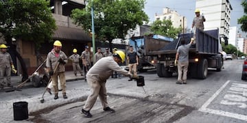Bacheo en la capital.