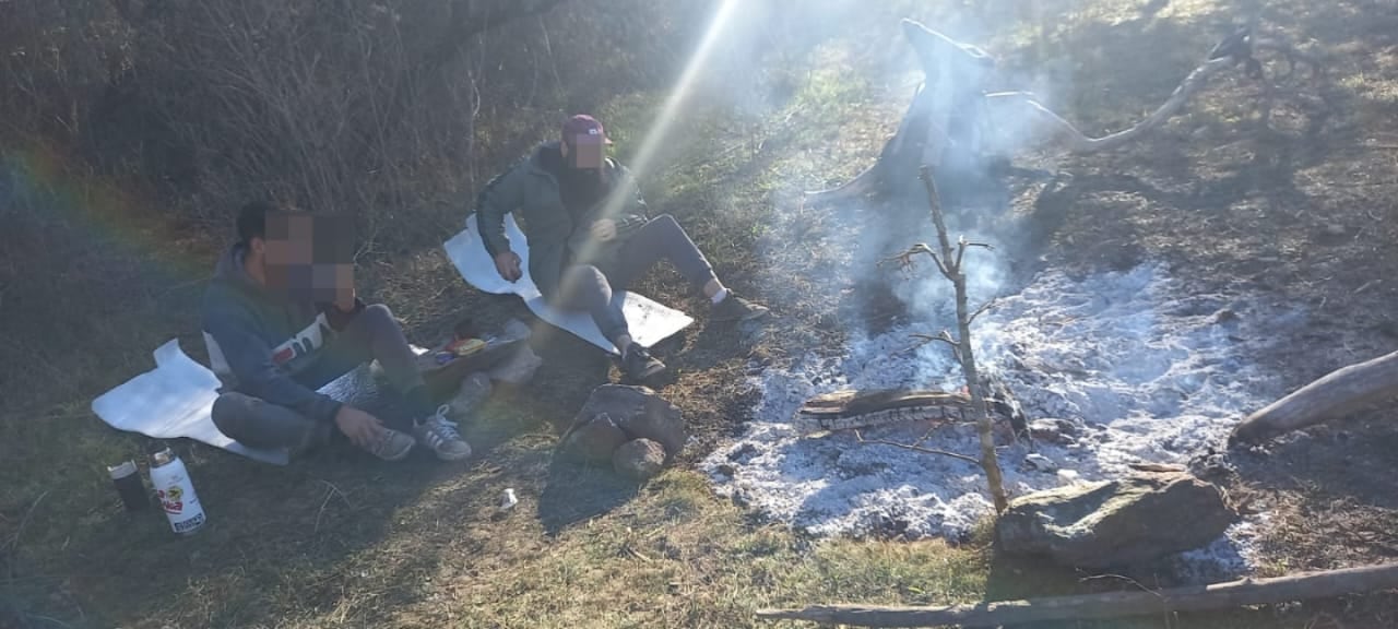 Los restos del incendio en Embalse.
