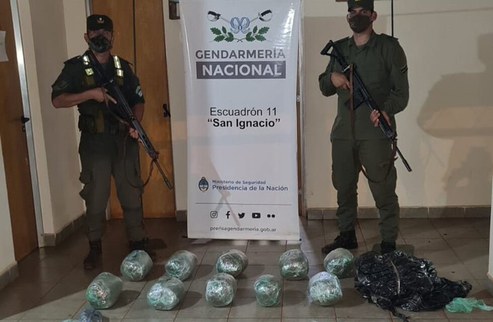 Gendarmería detuvo a un hombre que trasladaba más de 20 kilos de marihuana