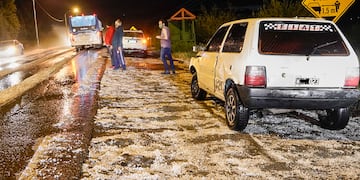 El granizo sorprendió en Villa La Angostura y San Martín de los Andes.