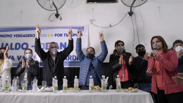 Jaldo participó de un acto en Villa 9 de Julio.
