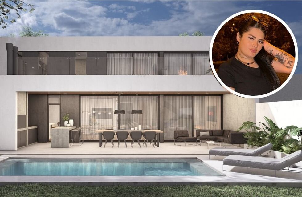Dos pisos, grandes ventanales y pileta: Kami Franco mostró cómo será su lujosa casa