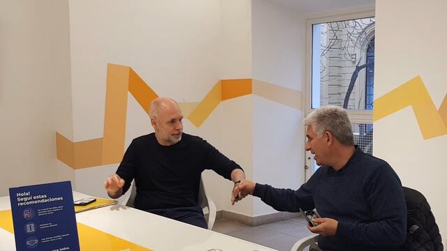 Claudio Poggi con Larreta