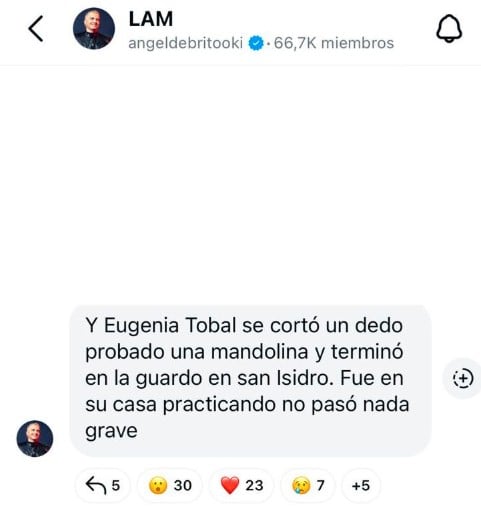 Eugenia Tobal sufrió un terrible accidente en la previa de MasterChef Celebrity y debió ser atendida de urgencia