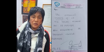 La última imagen hecha pública de la dirigente Milagro Sala y la orden que fue emitida para su internación.