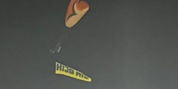 El piloto sobrevoló el Coloso este domingo con una bandera de Rosario Central.