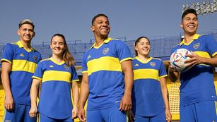 El diseño actual de la camiseta de Boca Juniors. Foto: Los Andes.