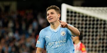 La palabra del cordobés tras el doblete ante la Estrella Roja . (AP Foto/Dave Thompson)