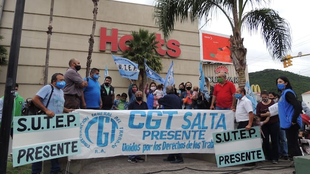 Manifestación de los empleados de los cines