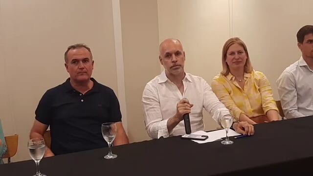 Horacio Rodriguez Larreta junto a Ceferino Mondino y Gisela Scaglia