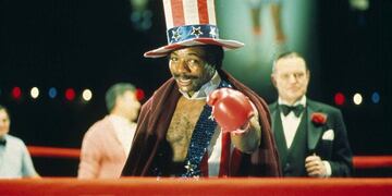 Carl Weathers en el papel de "Apollo Creed", el recordado personaje de la saga "Rocky"