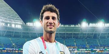 El atleta santafesino de 35 años vio a la Selección en la península arábiga.