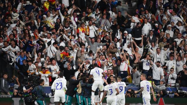 Los festejos del Real Madrid tras la conquista de la Champions League.