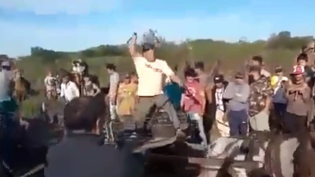Cinchada de caballos organizada por el Viejo Cantero