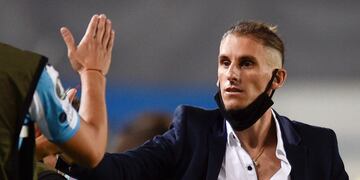 Sebastian Beccacece, el entrenador de Racing (Foto: Juan Ignacio RONCORONI / POOL / AFP)