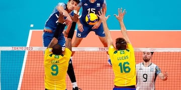 El Seleccionado argentino de vóley masculino no pudo contra la potencia de Brasil (último campeón olímpico) y en un partidazo, cató 2-3.