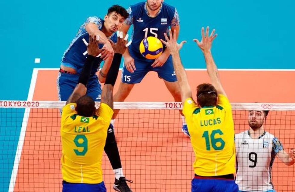 Vóley olímpico: Argentina jugó un partidazo ante Brasil, pero perdió en el tie break
