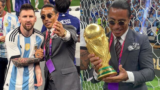 Salt Bae fue criticado por tocar la Copa del Mundo