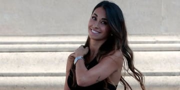 Antonela Roccuzzo fue una hincha más