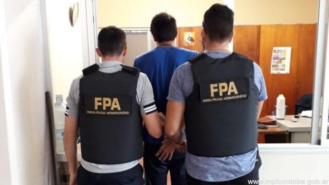 Detenido por presunta comercialización de drogas en La Falda. (Foto: Ministerio Público Fiscal).
