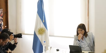 La conferencia de prensa de Patricia Bullrich.