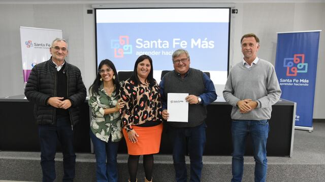 Firmaron el convenio para el Santa Fe Más-Aprender Haciendo en Rafaela