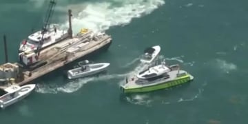 El momento del terrible choque del yate donde viajaba la nieta de Cris Morena.