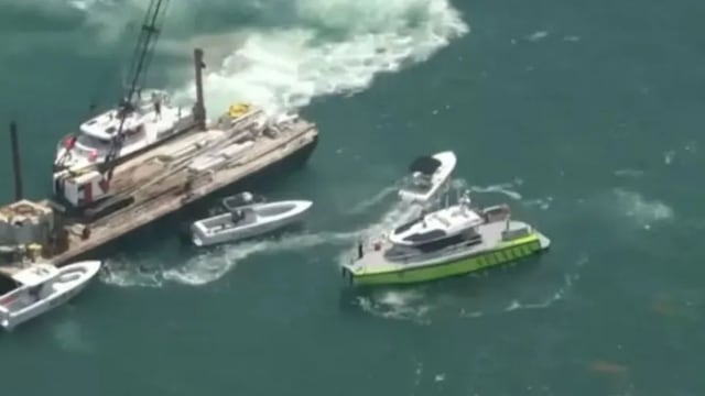 el momento del terrible choque del yate donde viajaba la nieta de Cris Morena