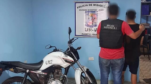 El motochorro fue detenido en barrio Hermoso.