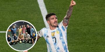 Rodrigo de Paul fue a jugar un picadito con Fran Stoessel en Núñez y su presencia causó furor.