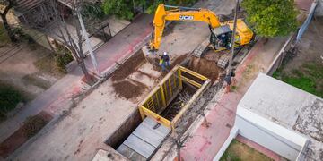 Obra desagües Calle Mitre Arroyito