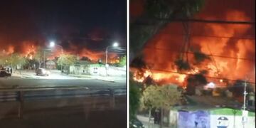 Feroz incendio en Playa San Agustín