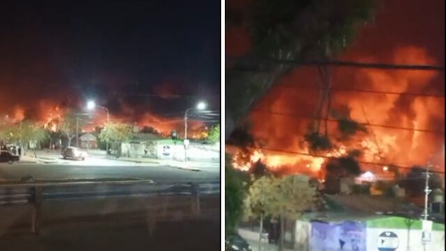 Feroz incendio en Playa San Agustín