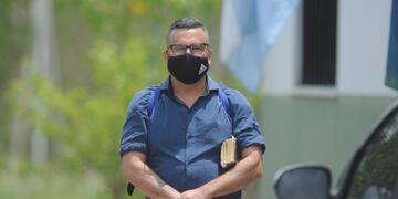 El femicida Fabián Tablado deja la unida penitenciaria Nro 46 de San Martin Foto Clarin