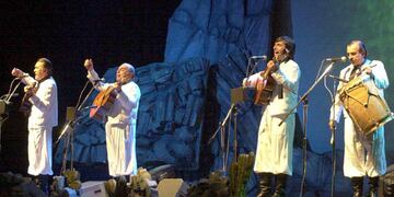 Los Chalchaleros en concierto.