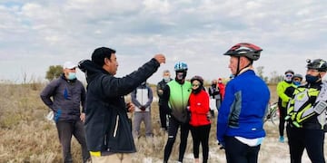 Cicloturismo en El Pampero.