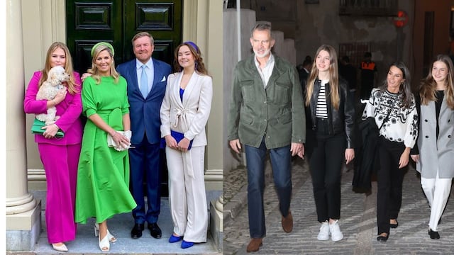 La princesa Alexia y la princesa Leonor en sus respectivas graduaciones
