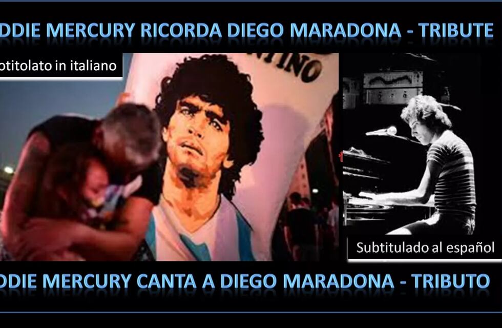 El homenaje “al Diego Futbolista” en la voz de Freddie Mercury y acompañado de un gran músico carlospacense