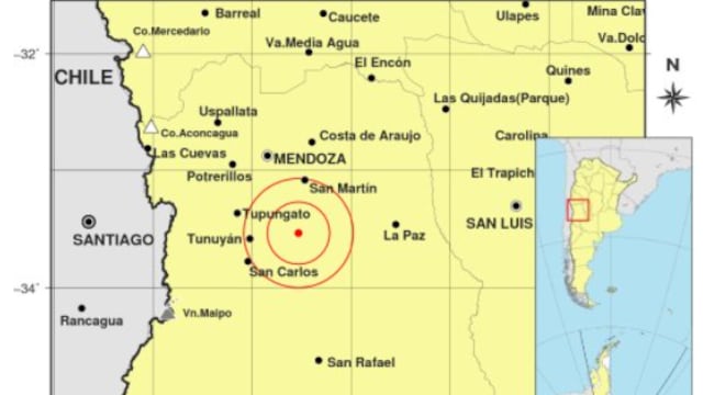 El sismo fue de 2.4 grados en Mendoza.