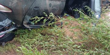 Accidente solo daños materiales ruta 19 en La Francia